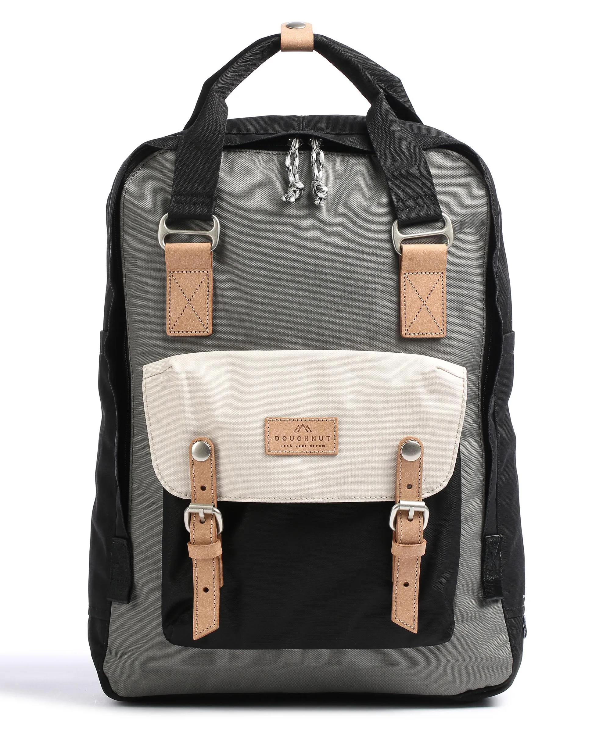  Doughnut Reborn Macaroon Large Zaino poliestere riciclato nero/grigio  